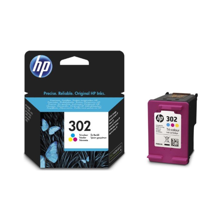 Tinteiro HP 302 Tricolor Original F6U65AE Sotinteiros